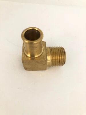 1/2" MPT x 5/8 Hose Bead 90 Elbow Parker 269HB-10-8 Brass - Image 1 of 4