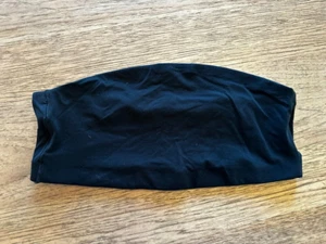 PINK Victoria's Secret Pure Black LARGE Base Stretch Bandeau Strapless Bra VS - Picture 1 of 2