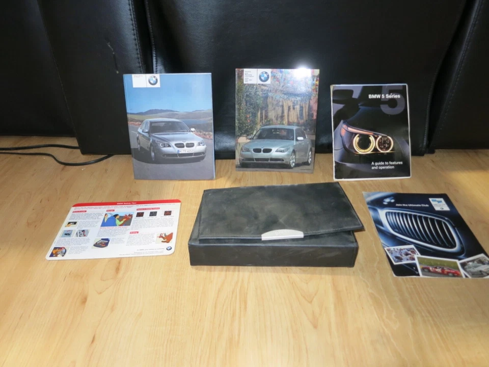 2004 BMW 5 серии владельцев руководство книга набор + навигация + чехол 525i 530i. 545i - Изображение 1 из 1