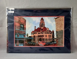 George Boutwell Gold Signature Print Wise County Courthouse Framed Matted 15x10 - Picture 1 of 12