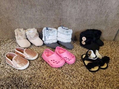 Stepping Stones Baby Girl faux fur winter boot Mixed Lot size 6-12 month  - Image 1 of 4