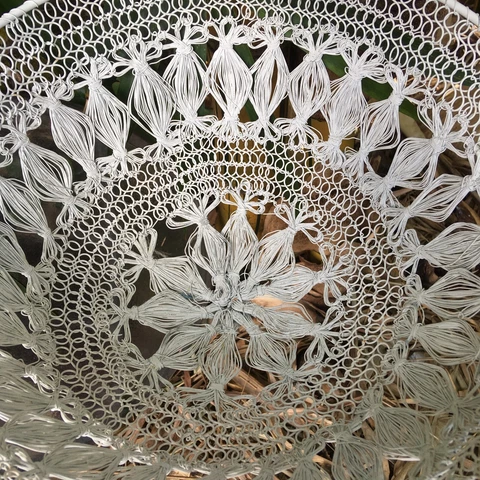 3 Metal Macrame Hanging Baskets, chain, Cottage/FarmHouse/Garden-Beautiful NEW Cover