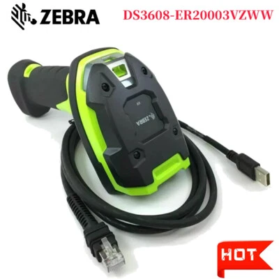 Zebra DS3608-ER Extended Range Ultra-Rugged 1D/2D Handheld Barcode Scanner UK - Image 1 of 4