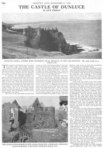 1950 Artículo El Castillo del Condado de Dunluce Antrim Casa de Juego de Tronos Greyjoy - Imagen 1 de 2