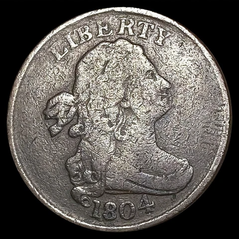 **COLLECTOR MUST HAVE** 1804 Draped Bust Half Cent Nicely Circulated Cover