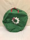 Green Canvas Christmas Wreath Bag Case