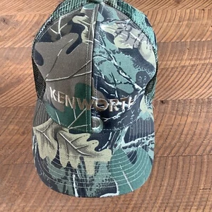 KW Kenworth Trucks Camo Mesh Back Embroidered Hat Snapback - Picture 1 of 10