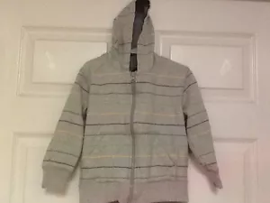 Carters Light Weight Boys Hooded Jacket Size 3 T Gray Multi Striped Y5 - Picture 1 of 3