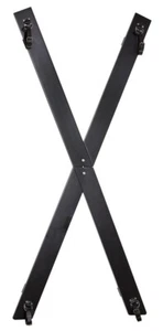 BDSM Holz Andreaskreuz schwarz Bondage Leder Fesseln Handfesseln Fußfesseln - Bild 1 von 2