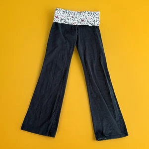 Y2K Victoria's Secret PINK VS Vintage Foldover Yoga Pants Flare Leopard XS EUC - Picture 1 of 12