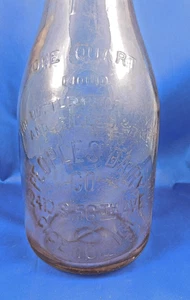 Vintage Quart Milchflasche Peoples Dairy Company Cicero Illinois - Bild 1 von 5