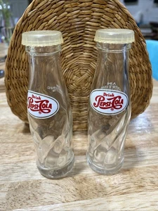 Vintage Set Pepsi Cola Salz und Pfefferstreuer 4,25 Zoll - Bild 1 von 6