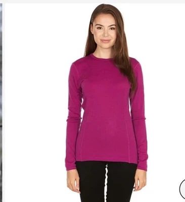 Camiseta deportiva Smartwool para mujer Merino capa base doble - festiva fucsia brezo - pequeña $110 Foto 1 de 4
