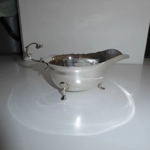 ELEGANTE ANTIKE STERLINGSILBER SAUCIERE, B'HAM 1909 - LÖFFELWIEGE - Ex. Con. - Bild 1 von 7