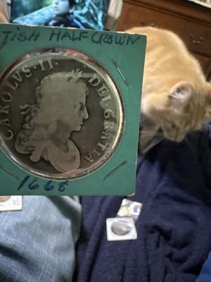 1668 British Half Crown - Image 1 of 2