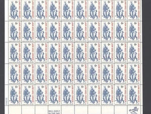 1968 US Scott #1343 6c Law and Order, Sheet of 50 MNH - Picture 1 of 1