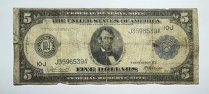 1914 $5 Federal Reserve Note, Kanas City, Missouri - Picture 1 of 3