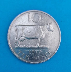 GUERNSEY 10 PENIQUES 1977 - Imagen 1 de 2