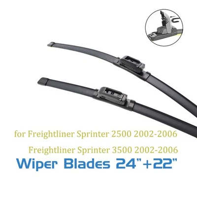 2,Windshield Wiper Blades 24 22 For Freightliner Sprinter 2500 / 3500 2002-2006 - Image 1 of 4