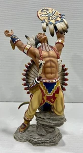 1997 Shield of Courage Indianer Krieger Figur 12" Resin - Bild 1 von 7