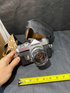 Konica Autoreflex T vintage camera w/ Hexanon lens UNTESTED from estate - Picture 1 of 12