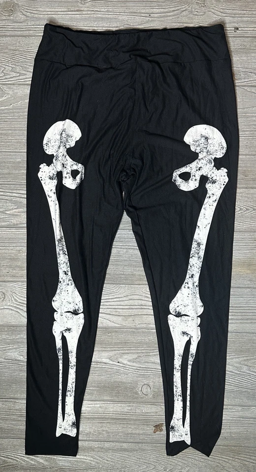 NUEVO Lularoe TC2 Halloween Leggings Esqueleto Pierna Hueso Foto 1 de 1