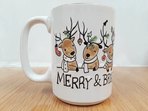 Taza de Navidad Spectrum Designz "Feliz y Brillante" Reno 2022 Donner Holiday - Imagen 1 de 10