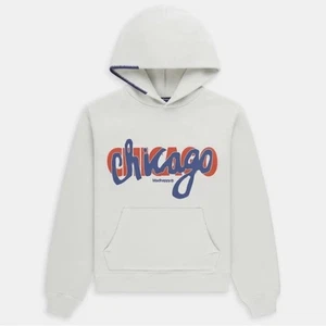 Madhappy Chicago exklusiver Unisex Baumwollfleece Hoodie in Murmur Large NEU - Bild 1 von 8