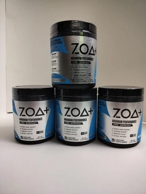 ZOA+ Max Performance Pre-Workout - Wild Berry - 13oz - 25 Serving, 4x container - Image 1 of 4