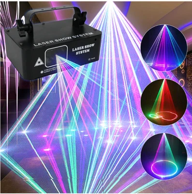 500mW RGB DMX DJ Party Show Stage Beam Animation Scan Projector Laser Lighing - Image 1 of 4