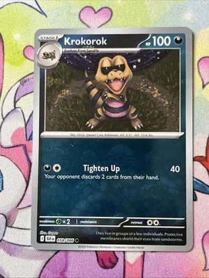 Krokorok  POKE BALL PATTERN-NM/M- SV: Black Bolt - Image 1 of 2