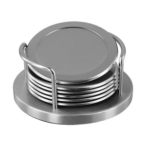 Premium Stainless Steel Coasters Heat Resistant Mats for Kitchen and Dining - Picture 1 of 12