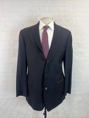 Brooks Brothers Men's Suit 42L 35X31 Navy Blue Stripe Three Button USA Vint $995 - Image 1 of 4