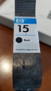 HP 15 Black Genuine C6615D Black Ink cartridge for Deskjet Printer PSC OEM NEW - Bild 1 von 5