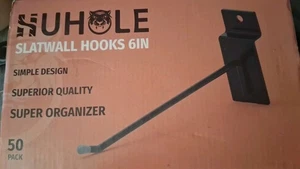  6 Zoll Slatwall Haken, schwarz 50 Stück - Bild 1 von 3