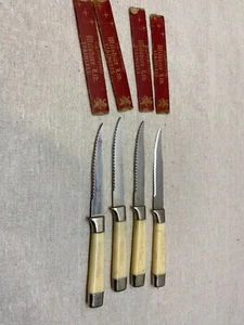 Vtg Wilshire Ltd Steak Knives Set of 4 Stainless Steel - Picture 1 of 4