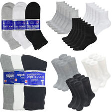 3-12 Pairs For Mens Womens Circulatory Diabetic Health Crew Ankle Cotton Socks