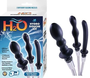 Silicone Universal Douche Kit Anal Enema Cleanser 3 in 1 Douche Cleansing System - Picture 1 of 5
