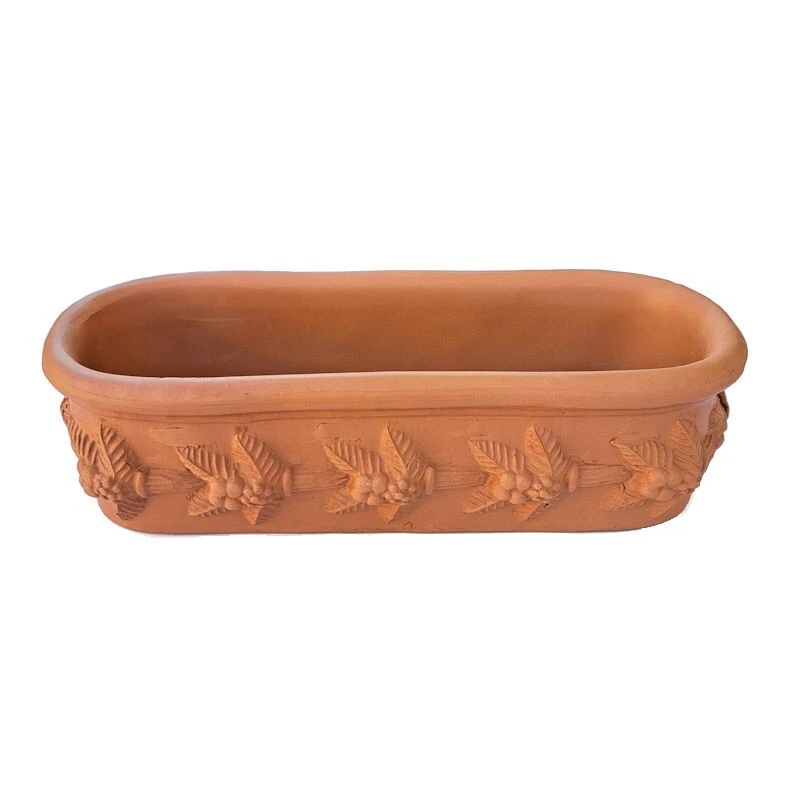 Vaso fioriera ovale frutta terracotta piante aromatiche grasse balcone cucina - Image 1 of 3