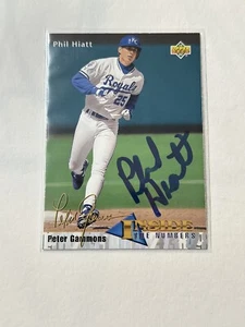 1993 Upper Deck Baseball #457 Phil Hiatt In Person Autograph Royals - Picture 1 of 2