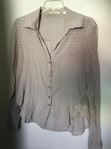 NWT Fresh Laundry Grey Button Blouse - Size XS - Picture 1 of 5