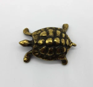 Schildkröte Messing 91g Tier Figur 7cm Skulptur Statue animal brass vintage - Picture 1 of 6