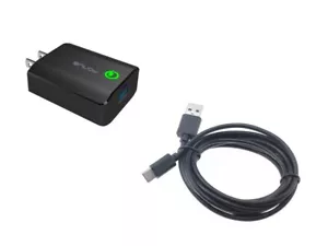 Moto G7 Power - 18W Fast Home Charger 6ft USB Cable Type-C Turbo Charge Travel - Picture 1 of 6