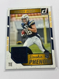 2018 Donruss Hunter Henry Rookie Phenom Jersey Relic RC #27 Chargers - Picture 1 of 2