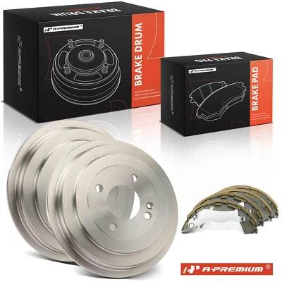 Tambor de freno A-Premium + zapata de freno trasera de cerámica para Hyundai Accent 2013 2014-2017 Foto 1 de 4