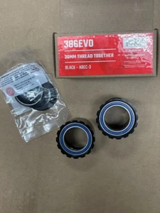 NEW Wheels Manufacturing 386 EVO Bottom Bracket with ABEC-3 Bearings Black Cups - Picture 1 of 4