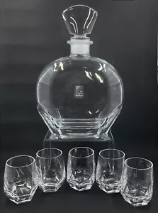 Puccini Light & Music Luigi Bormioli Decanter & 5 Liqueur Shot Glasses 6 Pc Set - Picture 1 of 12