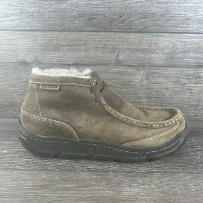 Clarks Originals Boys Size 6 M Brown Leather Chukka Shoes Ankle Shearling Lined - Image 1 of 4