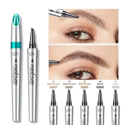 ❥Women Waterproof Enhancer Tint Eyebrow Tattoo 3D Fork Eyebrow Pen Liquid Ink  . - Image 1 of 4