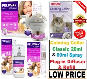 FELIWAY Plug In Diffuser and Refill FELIWAY Classic Spray OR Beaphar Cat Collar - Picture 1 of 25